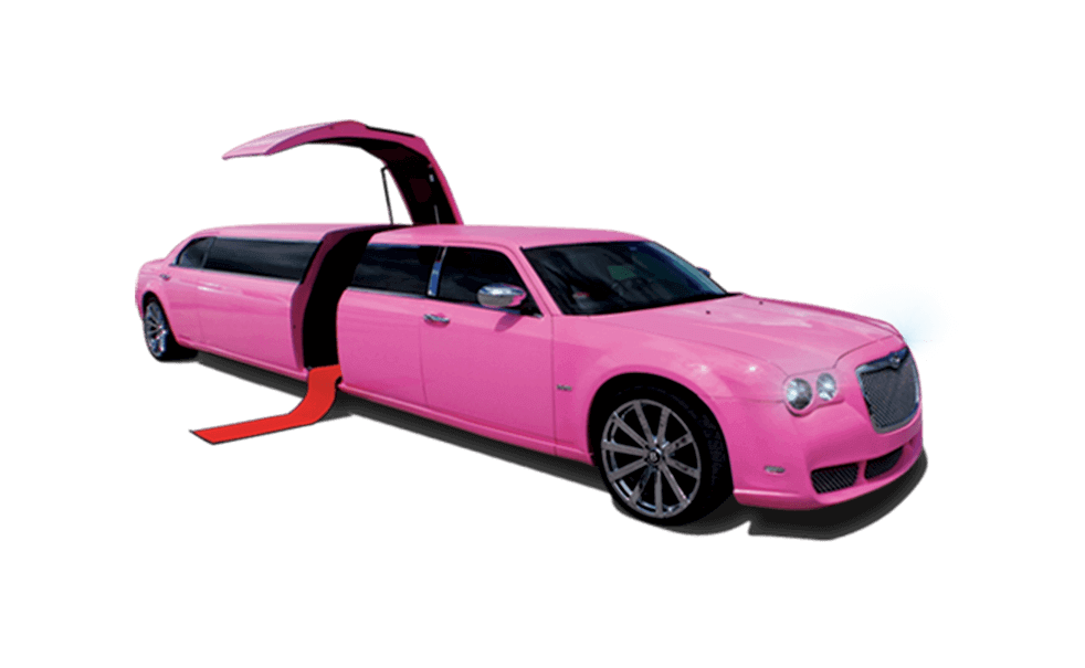 P-Bentley—Cut-Out Pink Bentley Limo