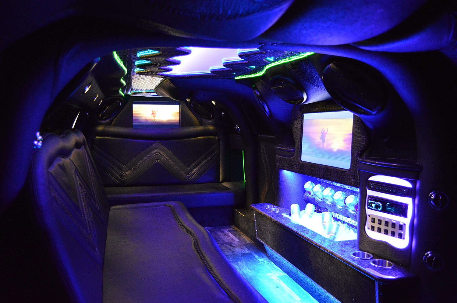 Challenger Stretch Limo Interior Florida