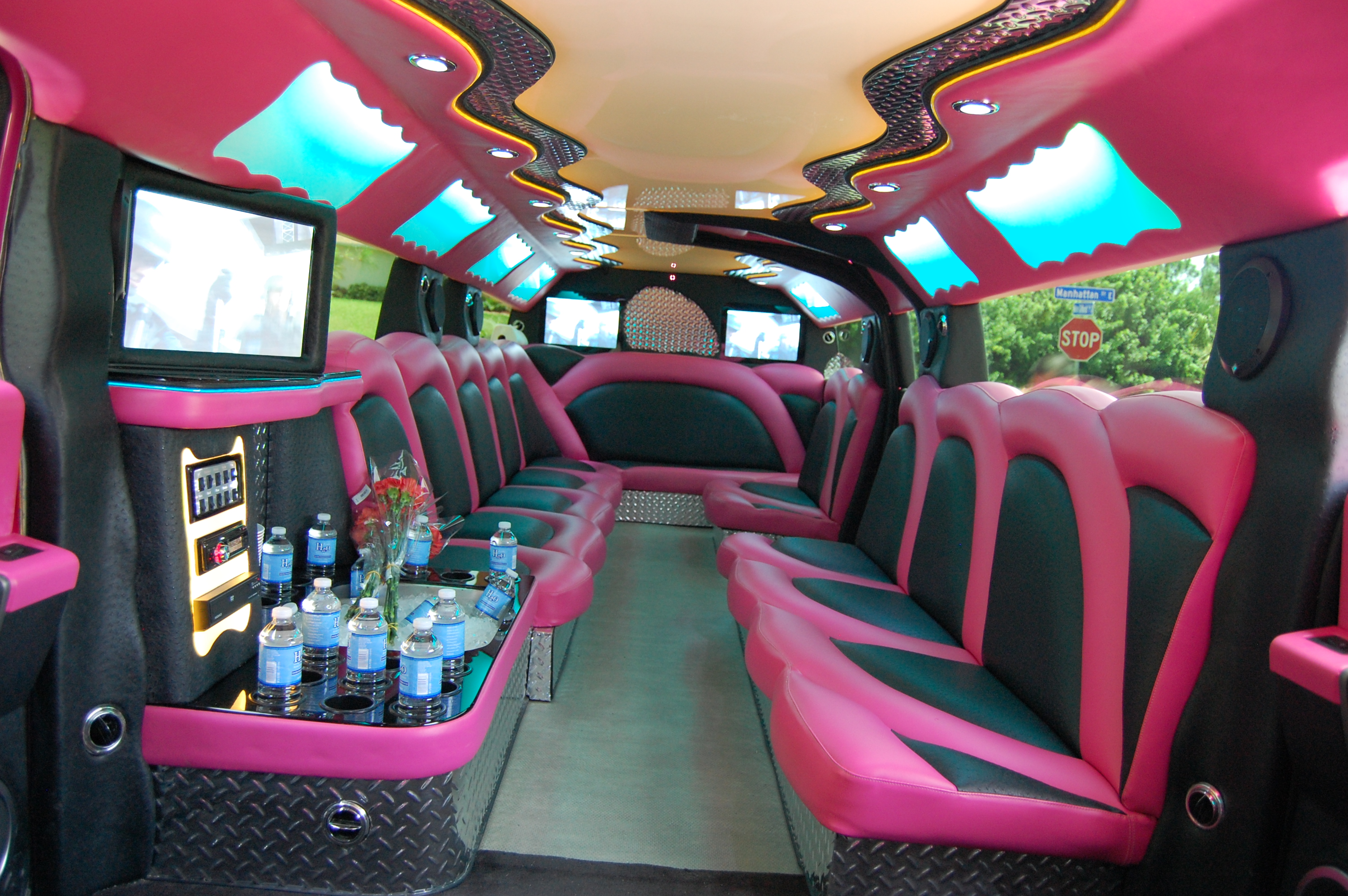 Pink Hummer Limo Interior Florida